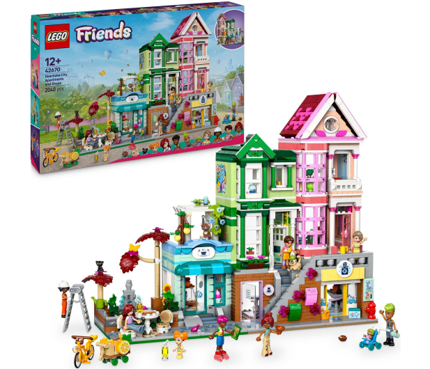 LEGO Friends 42670 Mieszkania i sklepy w mieście Heartlake - 1284222 - zdjęcie